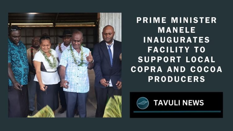 The Tarekukure Copra and Cocoa Buying Center was reopened last Friday by Prime Minister Jeremiah Manele, providing new opportunities for farmers in Choiseul Province. This facility aims to enhance the agricultural sector by offering farmers better access to market services and fair prices for their products.