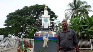 Frank Haikiu at the RAMI Monument