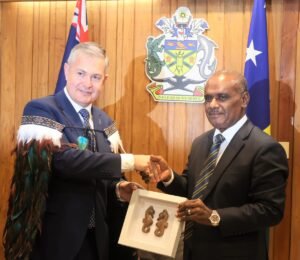 Prime Minister Manele welcomed New Zealand’s newly appointed High Commissioner, Jonathan Andrew Curr